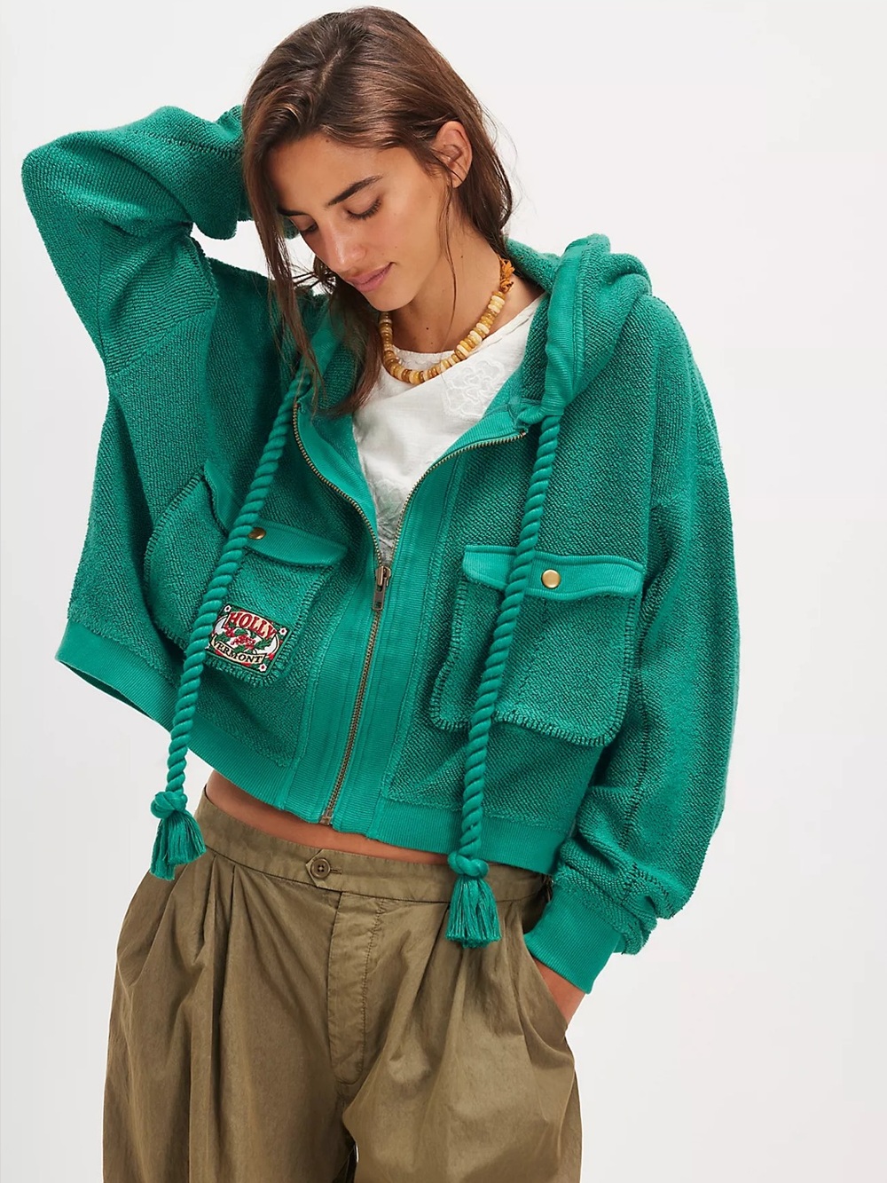 Free people So Lush Sweatshirt Holly combo